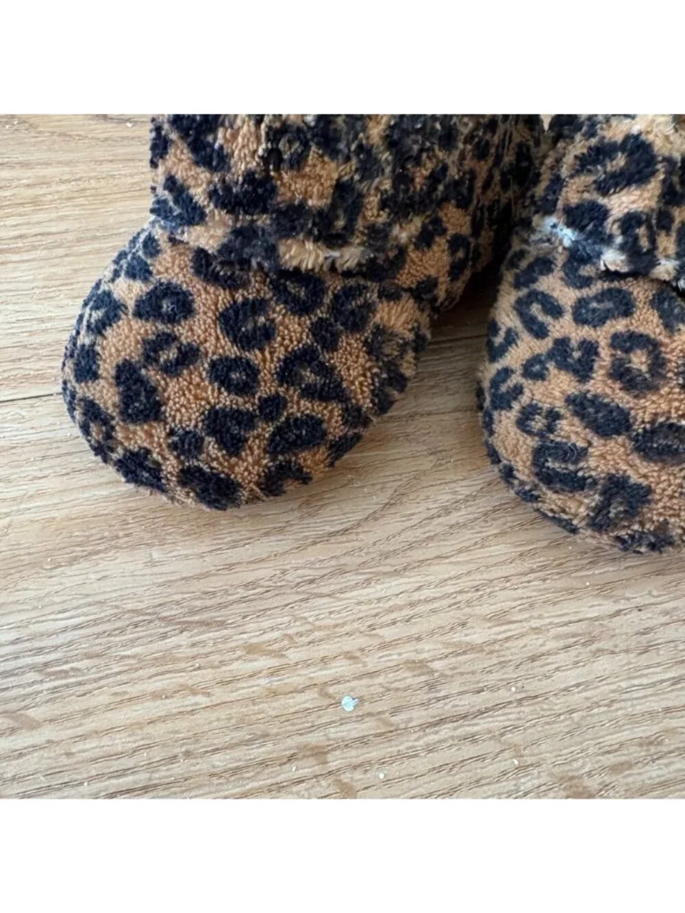 Ugg Baby Bixbee Soft Booties Leopard Print Shoes Brown Size 4/5